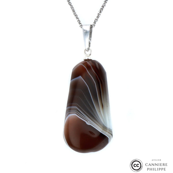 Pendentif Agate Zonée 1 La Taillerie