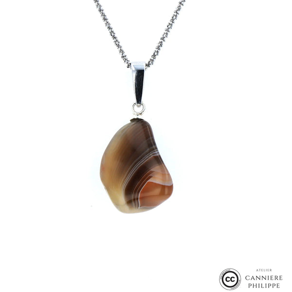 Pendentif Agate Zonée 2 La Taillerie