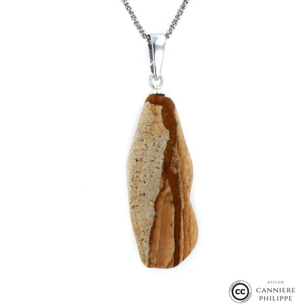 Pendentif Jaspe Paysage 3 La Taillerie