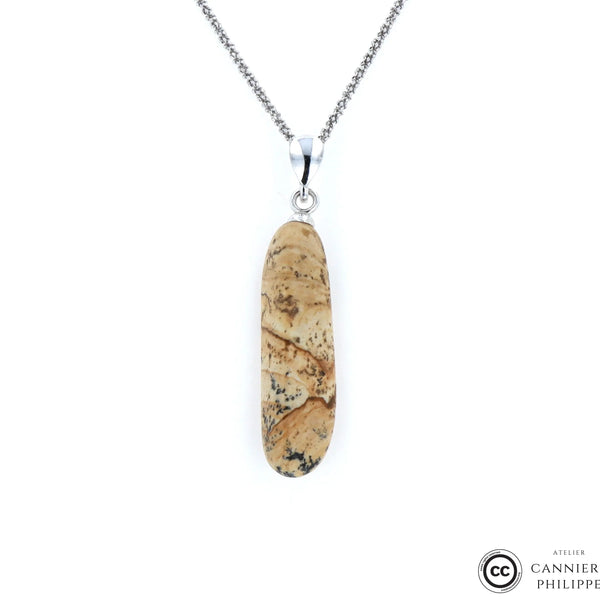 Pendentif Jaspe Paysage 4 La Taillerie