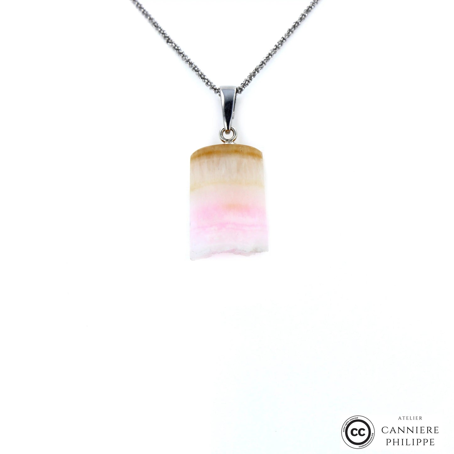 Pendentif Mangano calcite 2 La Taillerie