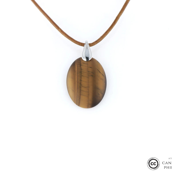 Pendentif œil de tigre 1 La Taillerie