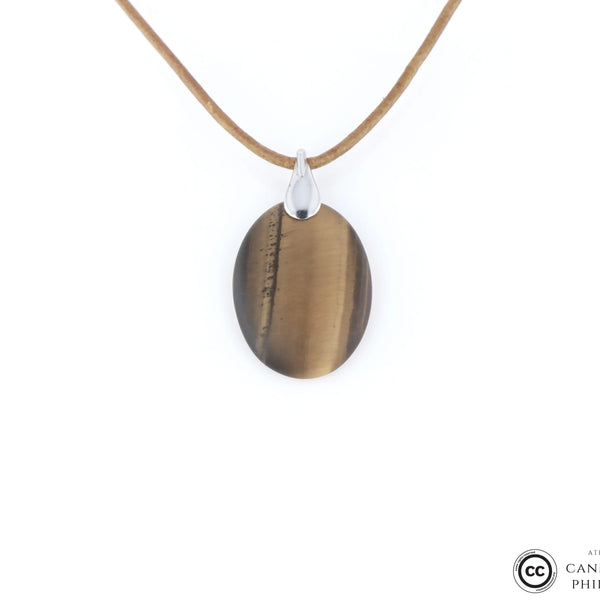 Pendentif œil de tigre 2 La Taillerie