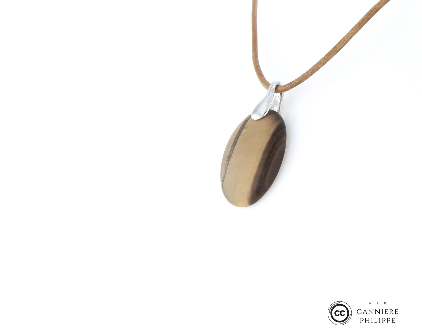 Pendentif œil de tigre 2 La Taillerie