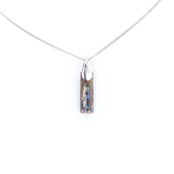 Pendentif Opale Bois Fossile 2 La Taillerie