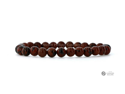 Bracelet Obsidienne brune Perle Ma boutique