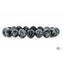 Bracelet Obsidienne Flocon de neige Perle Ma boutique
