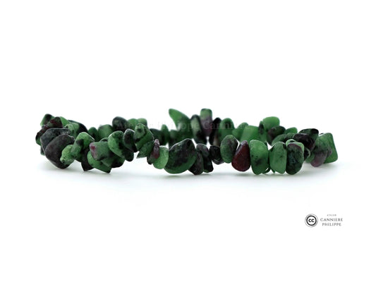 Bracelet Rubis Zoïsite Baroque (Chips) Ma boutique