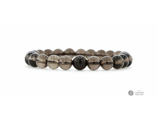 Bracelet Quartz Fumé Perle Ma boutique