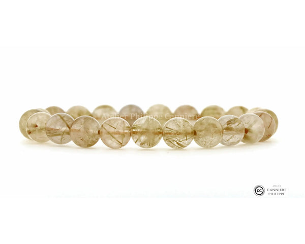 Bracelet Quartz Rutile Perle Ma boutique
