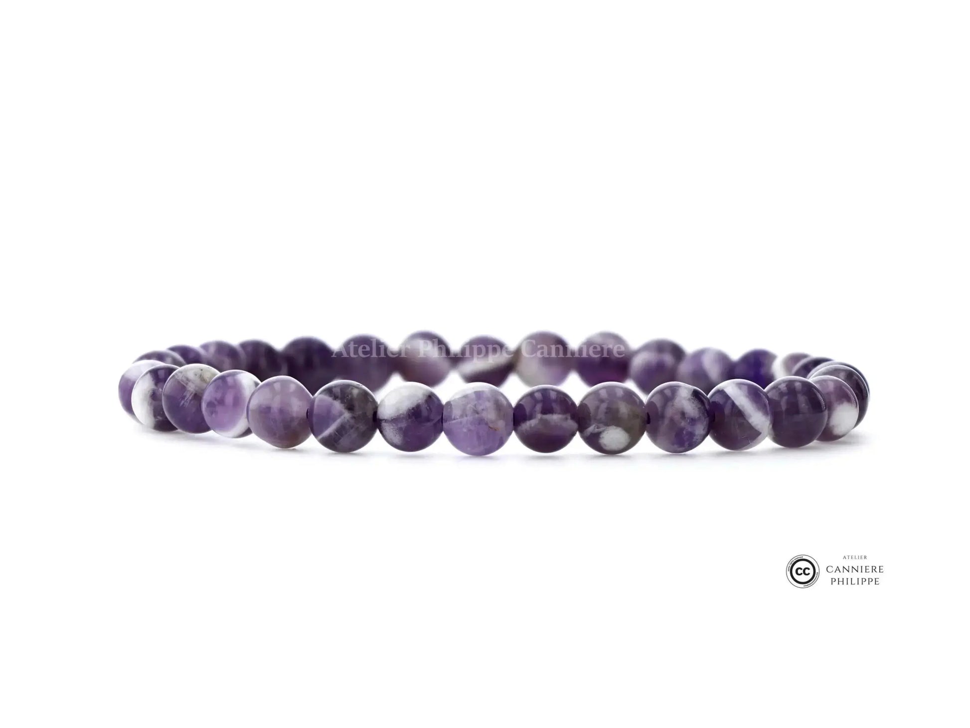 Bracelet Améthyste Rubanée en Perles Ma boutique