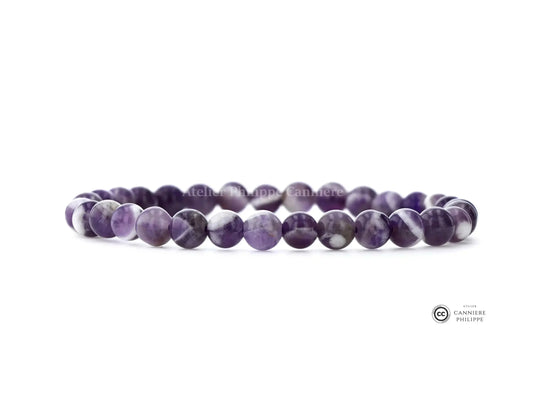 Bracelet Améthyste Rubanée en Perles Ma boutique
