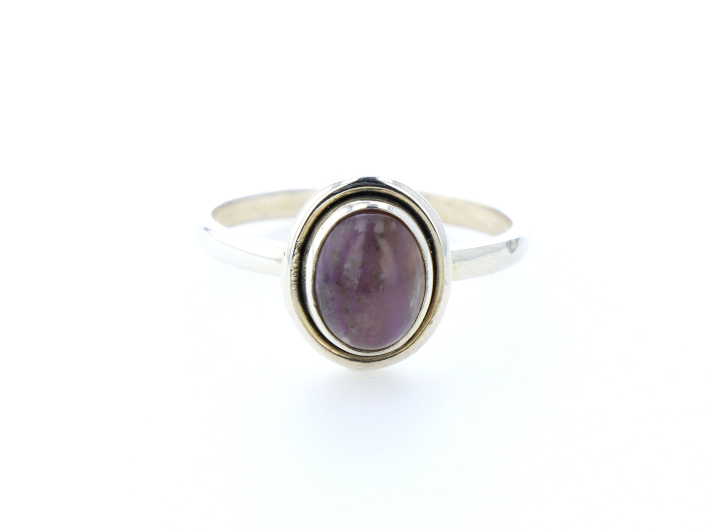 Bague charoïte naturelle｜Argent 925 Poinçonné