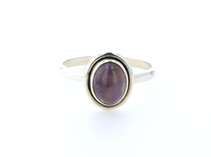 Bague charoïte naturelle｜Argent 925 Poinçonné