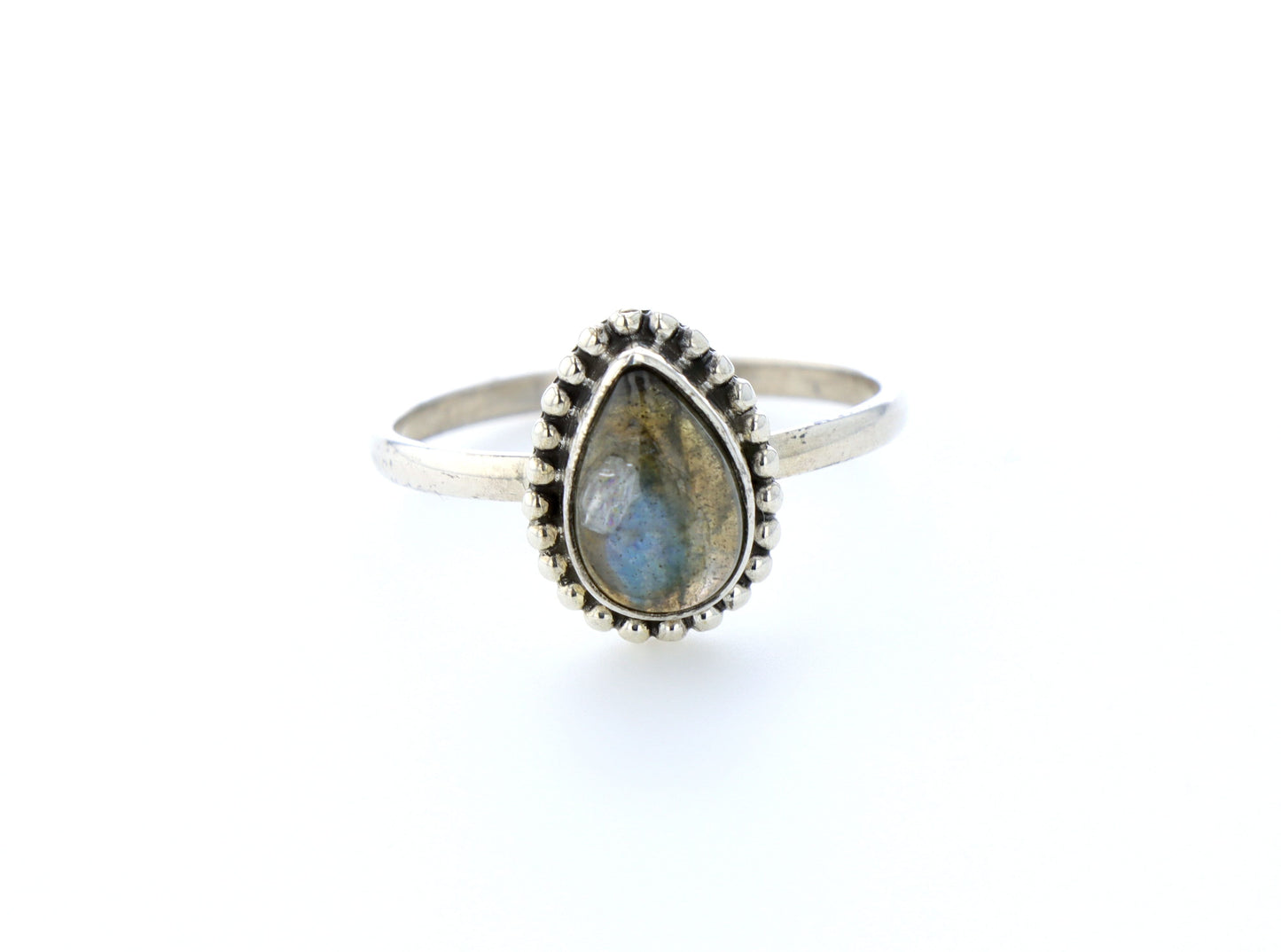 Bague labradorite naturelle｜Argent 925