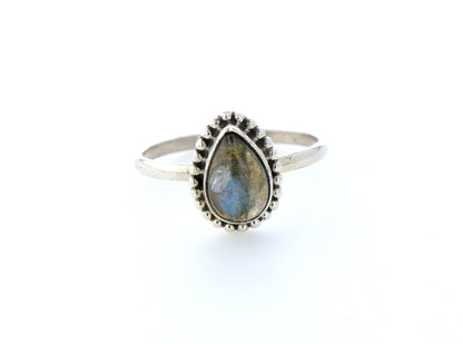 Bague labradorite naturelle｜Argent 925