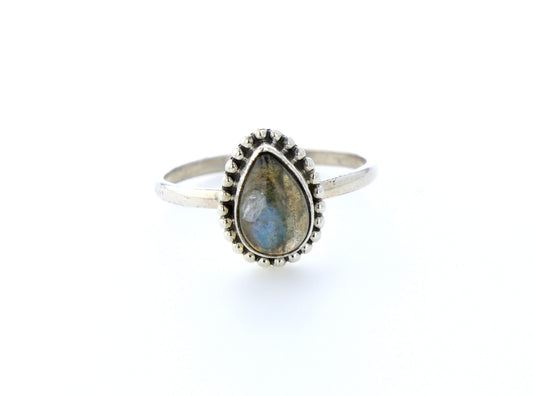 Bague labradorite naturelle｜Argent 925
