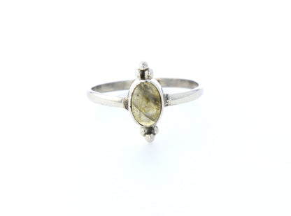 Bague labradorite naturelle｜Argent 925