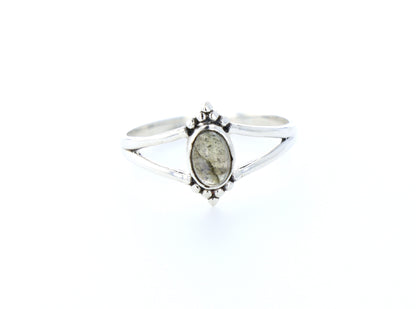 Bague labradorite naturelle｜Argent 925
