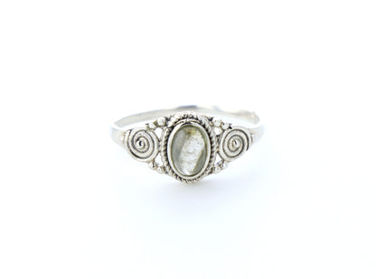 Bague labradorite naturelle｜Argent 925