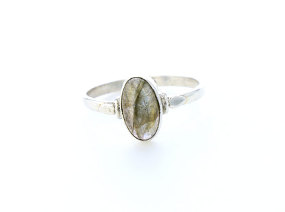 Bague labradorite naturelle｜Argent 925