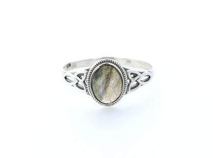 Bague labradorite naturelle｜Argent 925