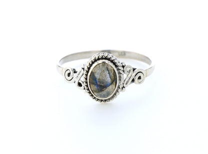 Bague labradorite naturelle｜Argent 925
