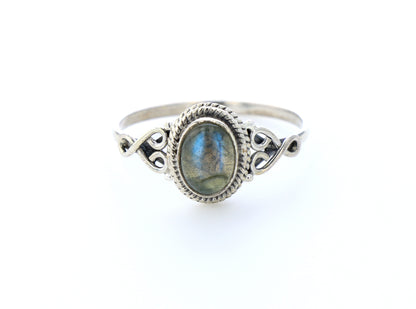 Bague labradorite naturelle｜Argent 925
