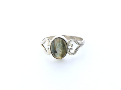 Bague labradorite naturelle｜Argent 925