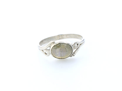 Bague labradorite naturelle｜Argent 925