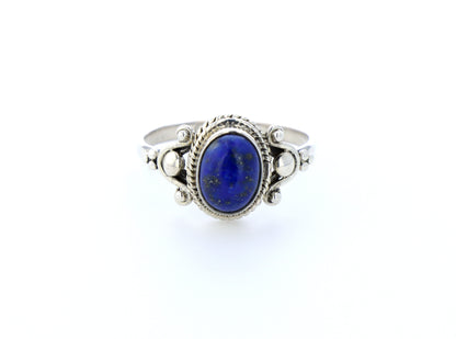 Bague lapis lazuli naturelle｜Argent 925