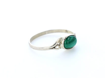 Bague malachite naturelle｜Argent 925