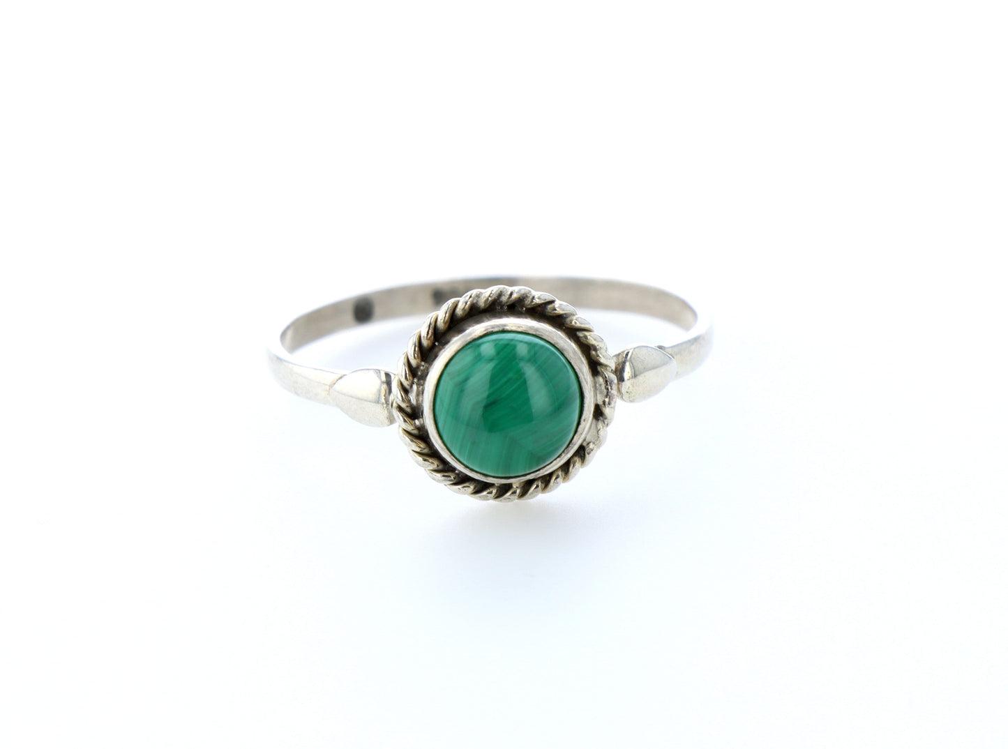 Bague malachite naturelle｜Argent 925