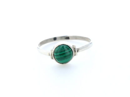 Bague malachite naturelle｜Argent 925