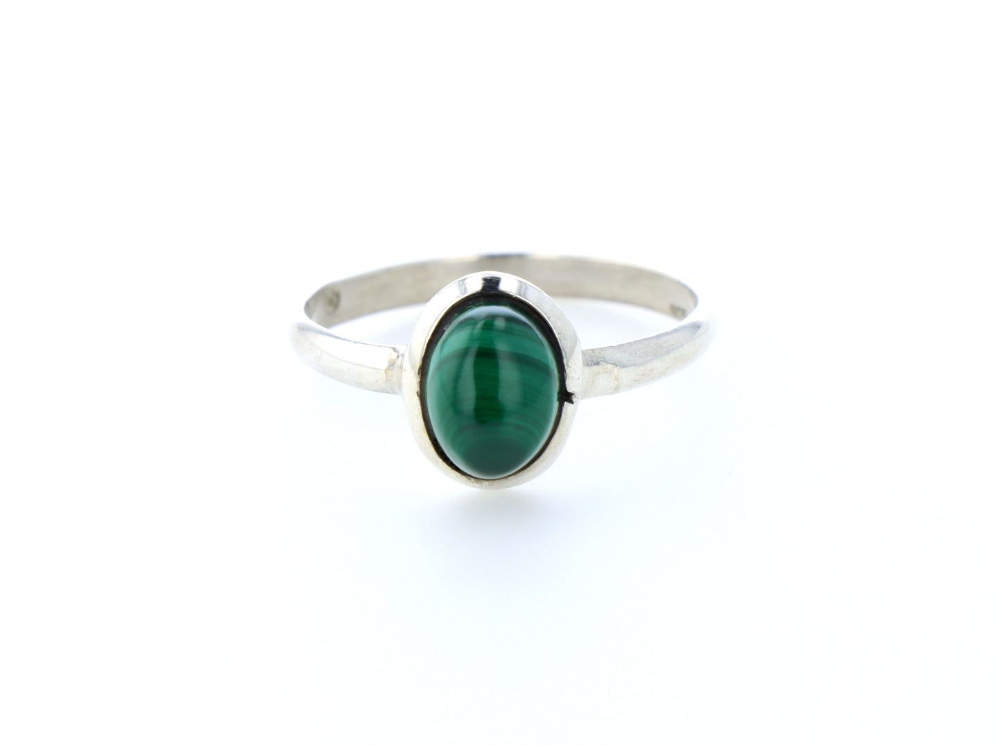Bague malachite naturelle｜Argent 925
