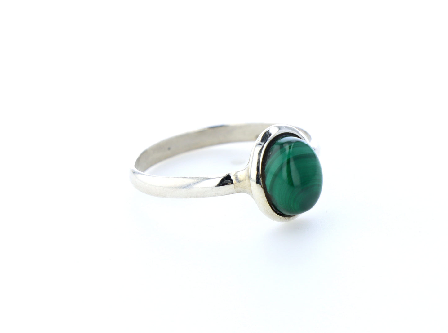 Bague malachite naturelle｜Argent 925