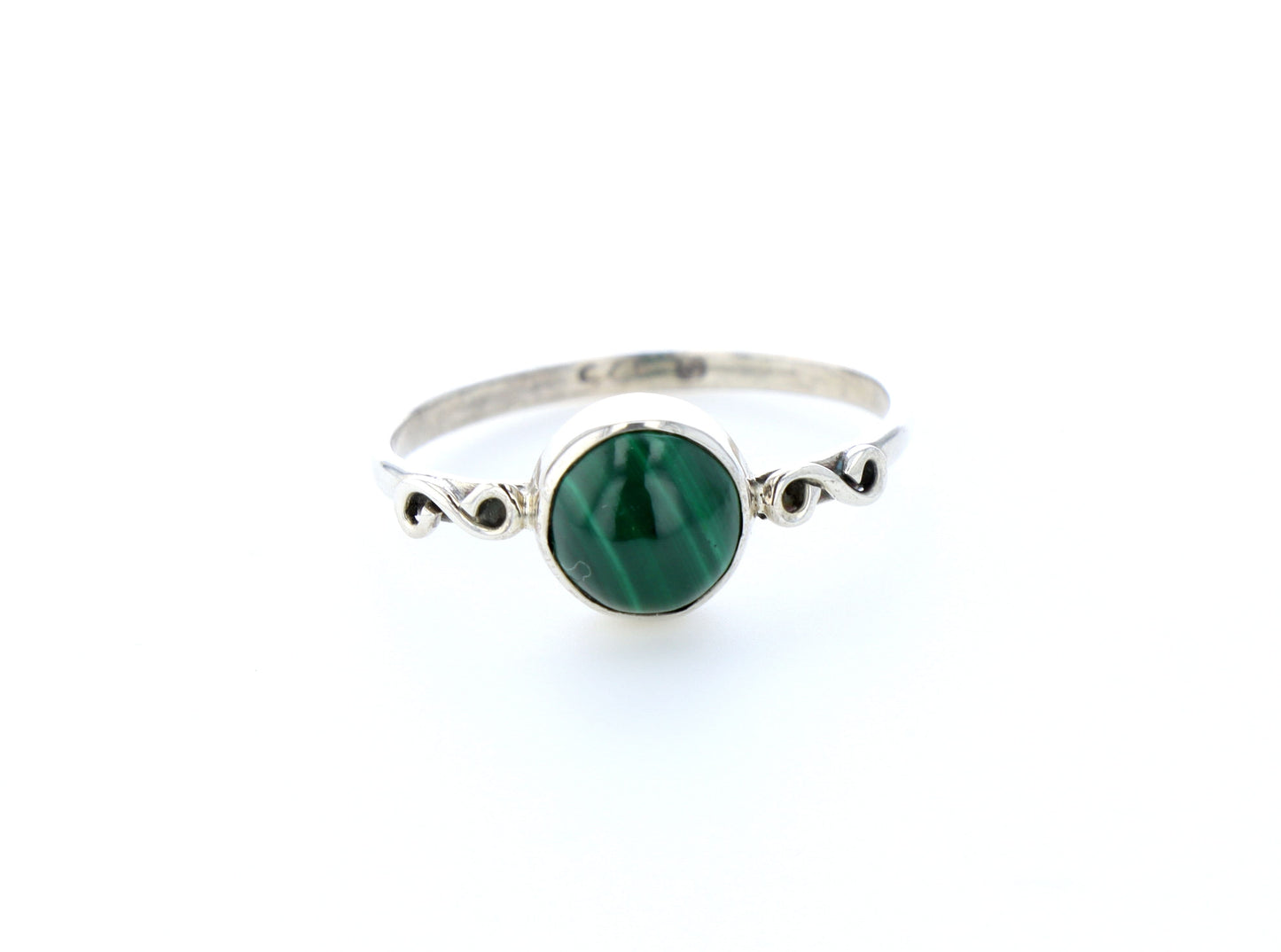 Bague malachite naturelle｜Argent 925