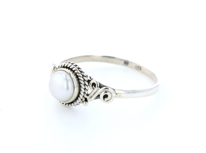 Bague nacre naturelle｜Argent 925