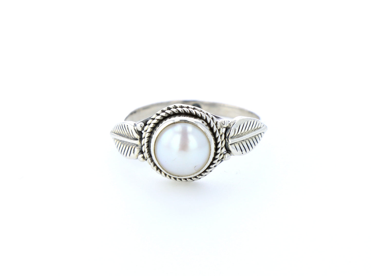 Bague nacre naturelle｜Argent 925