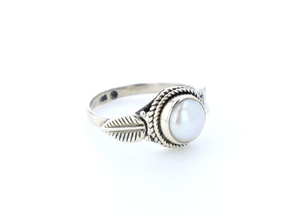 Bague nacre naturelle｜Argent 925