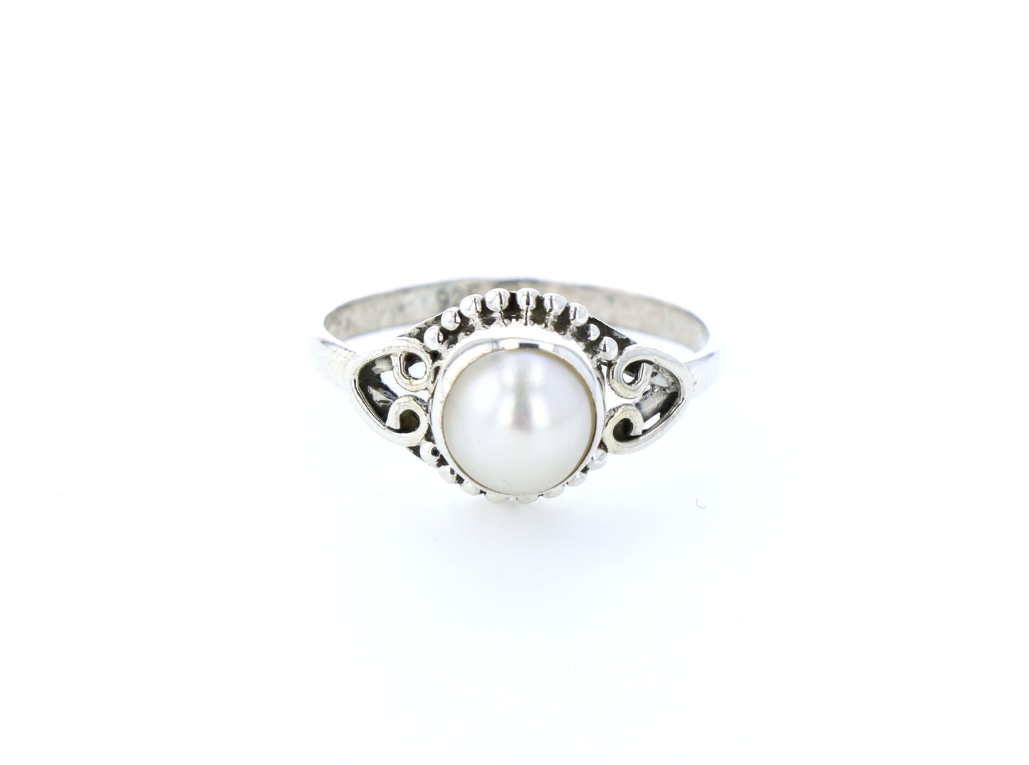 Bague nacre naturelle｜Argent 925