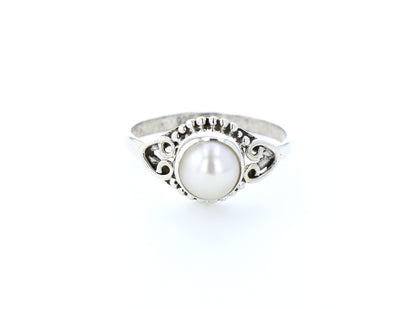 Bague nacre naturelle｜Argent 925