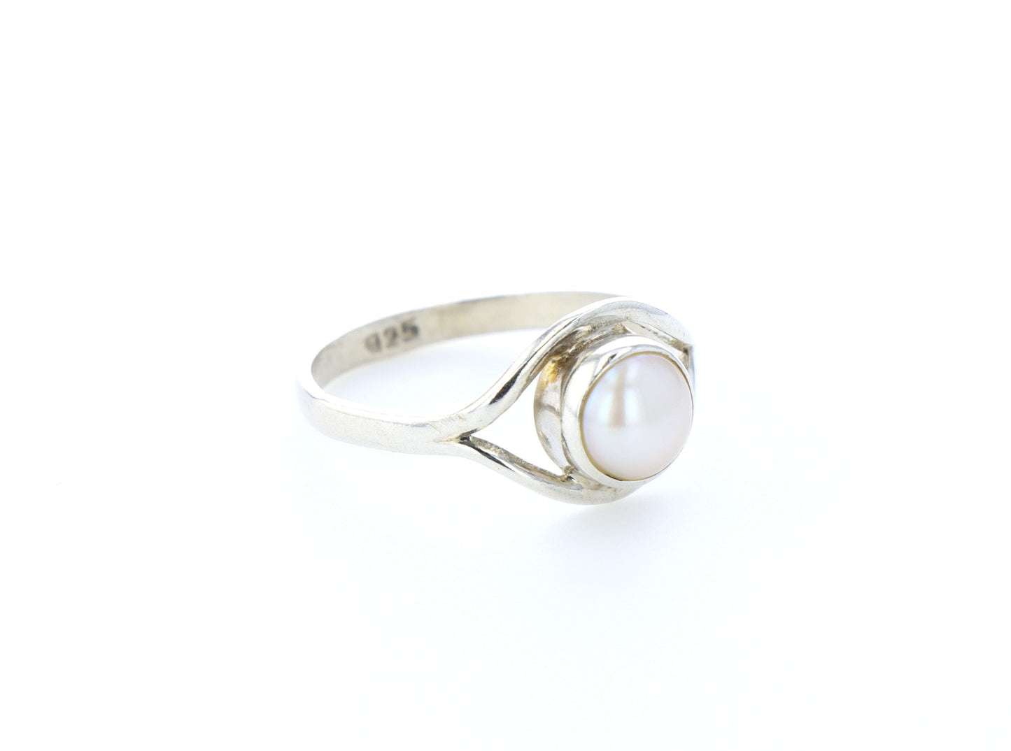 Bague nacre naturelle｜Argent 925