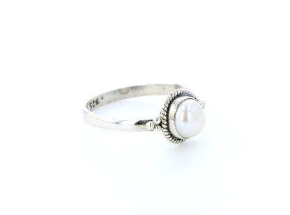 Bague nacre naturelle｜Argent 925