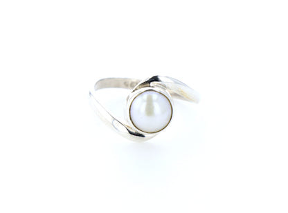 Bague nacre naturelle｜Argent 925