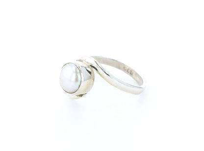 Bague nacre naturelle｜Argent 925
