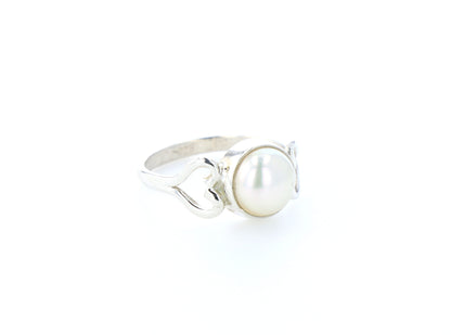 Bague nacre naturelle｜Argent 925