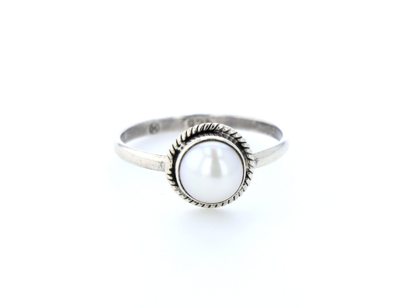 Bague nacre naturelle｜Argent 925