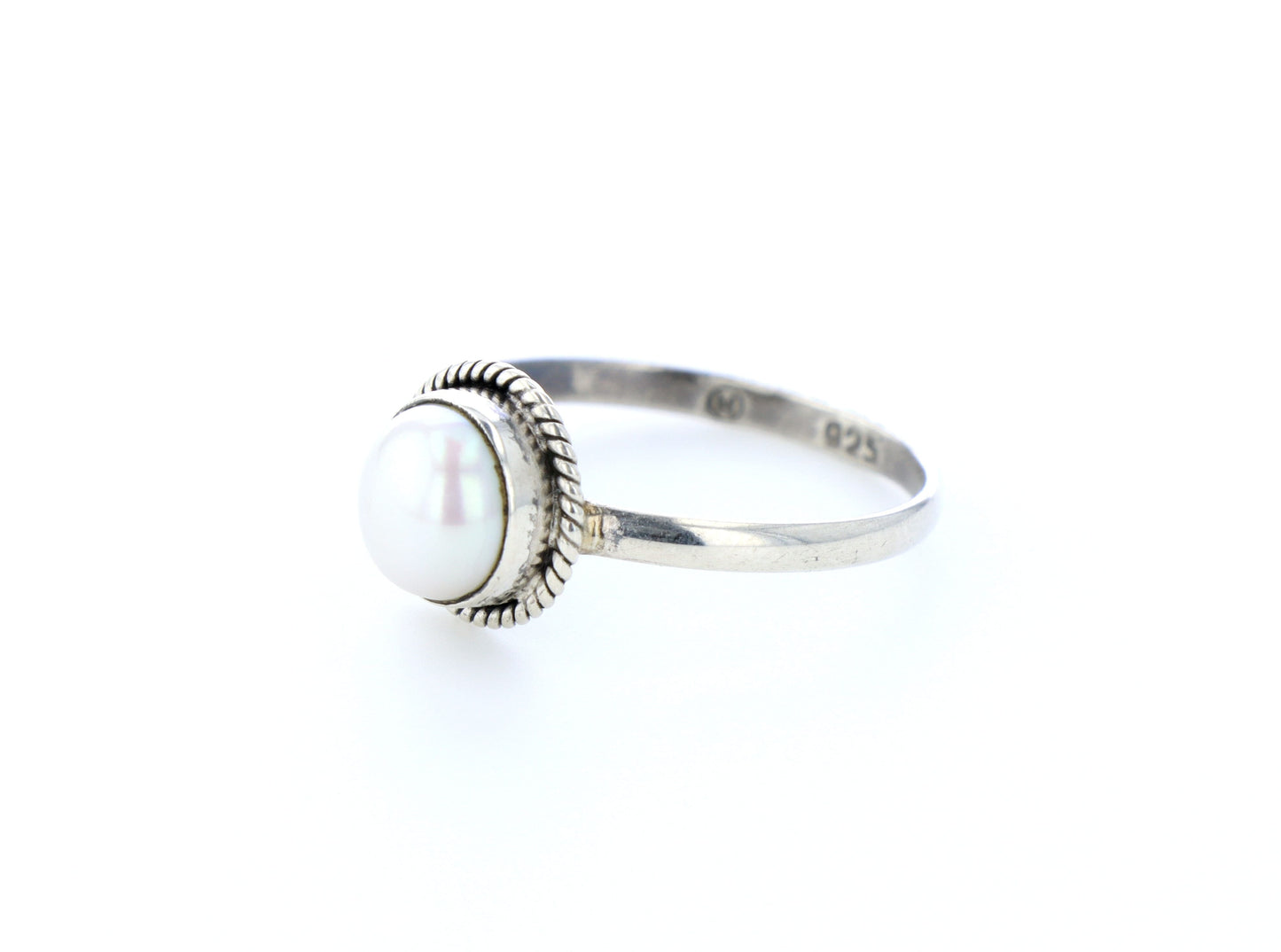 Bague nacre naturelle｜Argent 925
