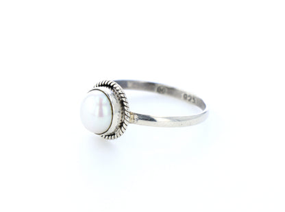 Bague nacre naturelle｜Argent 925